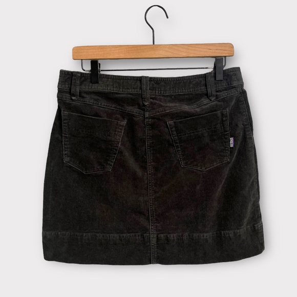 Patagonia Organic Cotton Corduroy Skirt Rockwall Dark Gray Women’s Size 8 - Picture 2 of 5